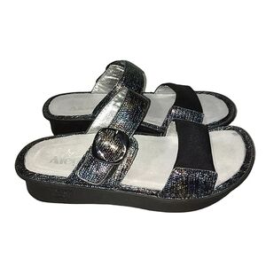Alegria Keara Glitter Glam KEA Black Sole Women Size 36 US 6 - 6.5 Slide Sandals